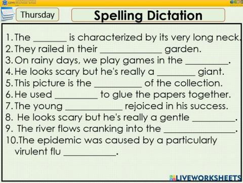 Term3-week7 - Spelling Dictation