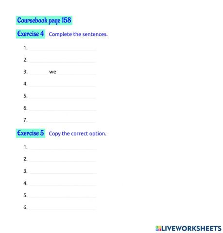 Page 158, exercises 4-7