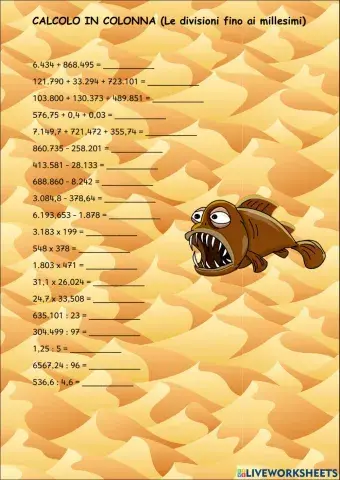 Calcolo in colonna 12