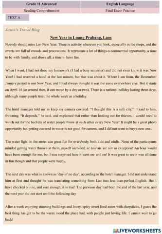 11 Advanced-Reading Comprehension1