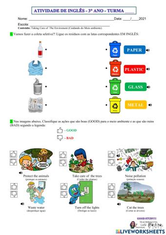3° ano - INGLÊS - 04-06-21