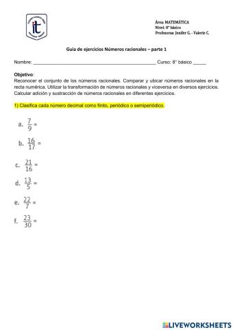 Números racionales-parte 1