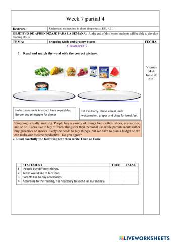 Healty and unhealthy food