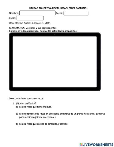 Vectores y sus componentes