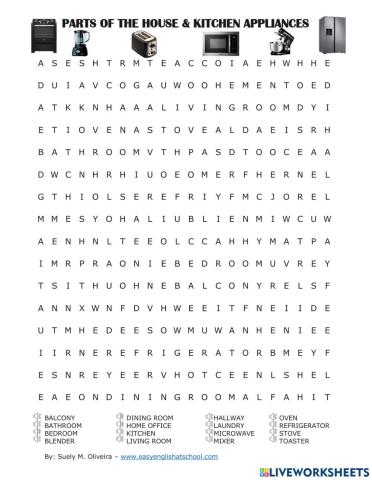 Parts of the house & kitchen appliances