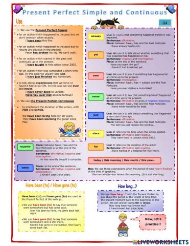 Present perfect simple and continuous