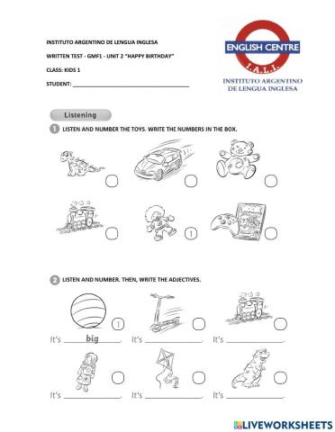 Test - GMF2 - UNIT 2