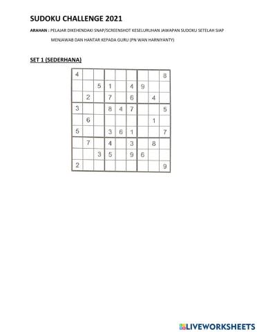 Set 1 sudoku
