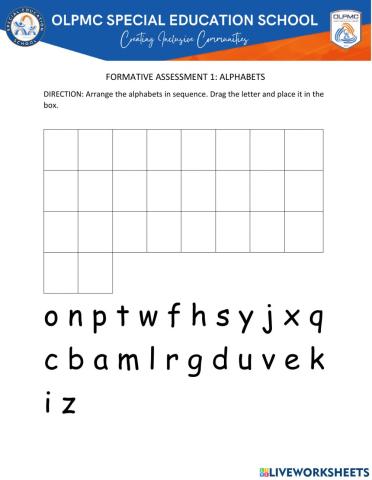 Arranging Alphabets