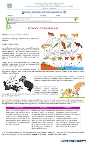 Interacciones biologicas