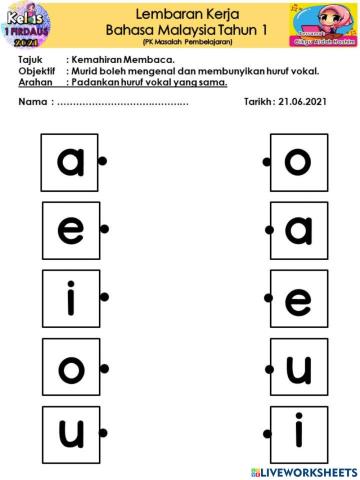 Mengenal huruf vokal