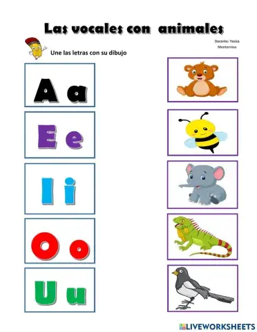 Vocales con animales