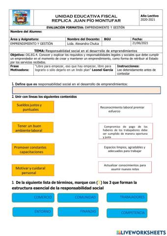 Responsabilidad social en el desarrollo de emprendimiento