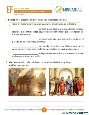 Evaluación final- Historia