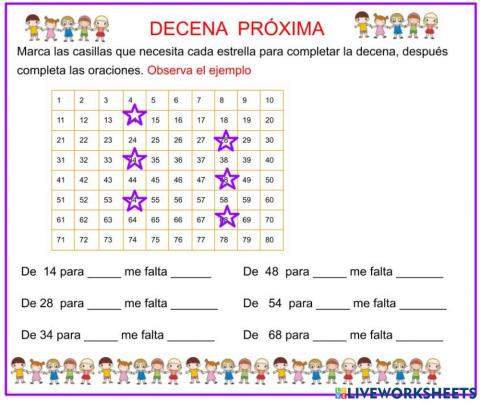 Decena próxima