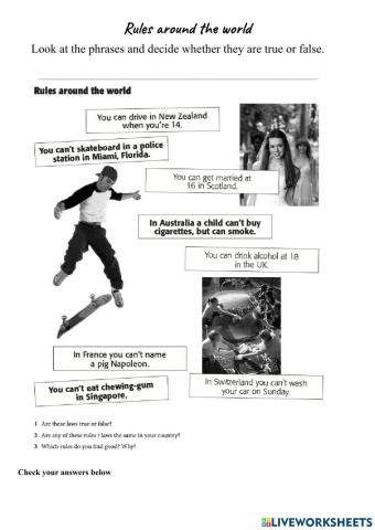Rules around the world
