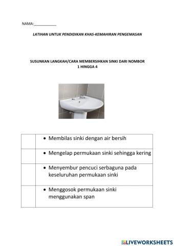 Cara membersihkan Sinki