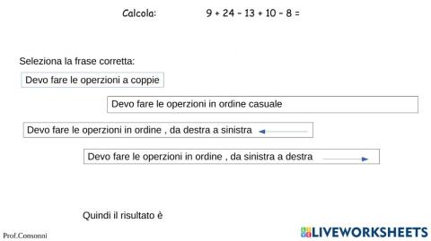 Prima parte -  ESPRESSIONI E PROBLEMI