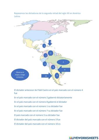 Repaso sobre las dictaduras de la segunda mitad del siglo XX en América Latina