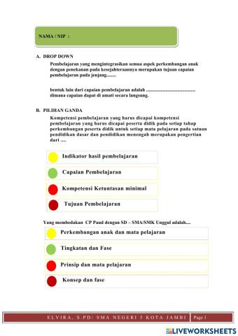Quiz Capaian Pembelajaran