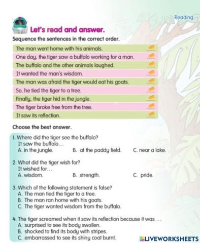 English : Unit 8 Reading