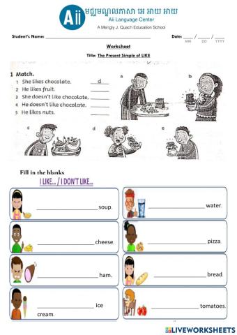 The Present Simple of Like