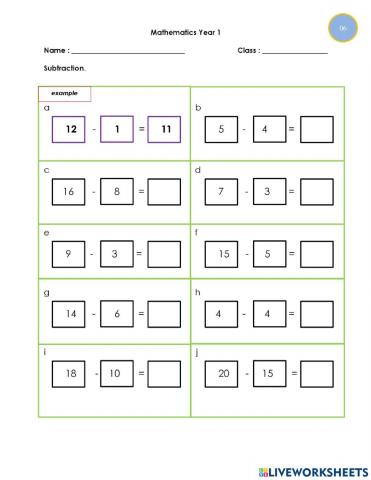 Subtraction