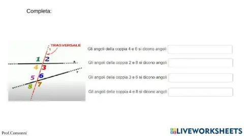 PREPARAZIONE per la verifica su RETTE PARALLELE E PERPENDICOLARI