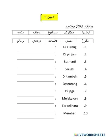 Jawi tahun 3 imbuhan awalan