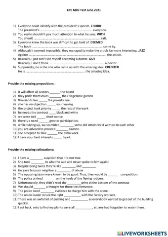 CPE Mini Test June 2021