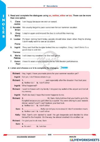 Unidad 4 - inglés 5°