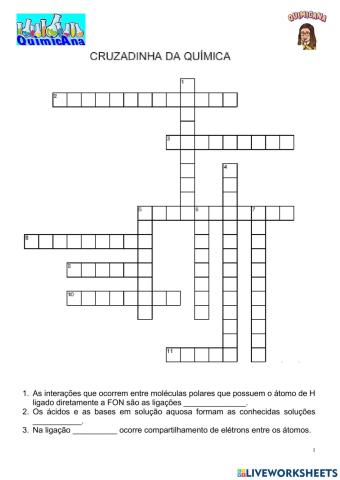 Cruzadinha da Química