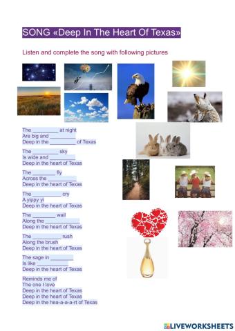 Song -Deep in the heart of Texas-