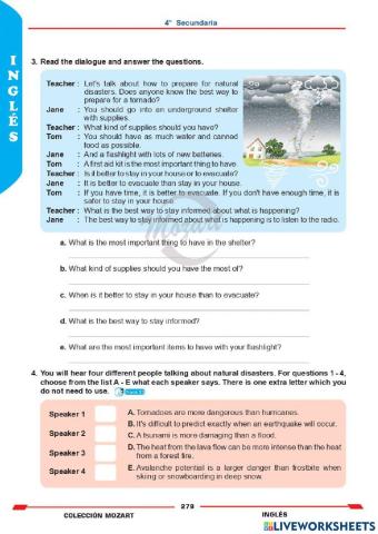 Unidad 4 - inglés 4°