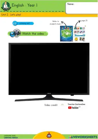 English Y1 - Let's play 4