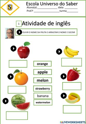 Atividade de inglês