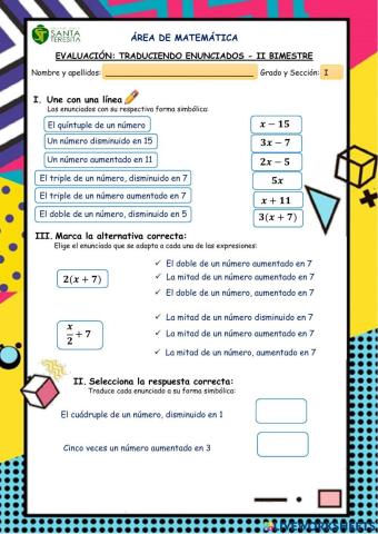 Tradución de enunciados