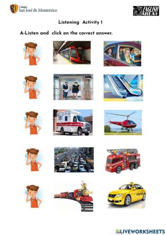 Listening 1- Vocabulary about Transportation