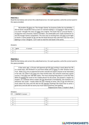 Error identification (book genres)