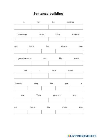 Sentence building