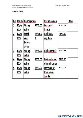 Perancangan kewangan
