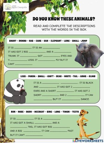 Description of animals