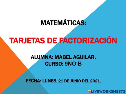 Ficha factor comun monomio