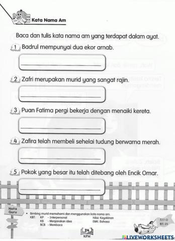 Soalan buku aktiviti bahasa melayu kssrpk tahun 5