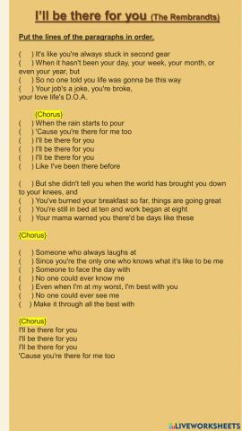 I'll be there for you