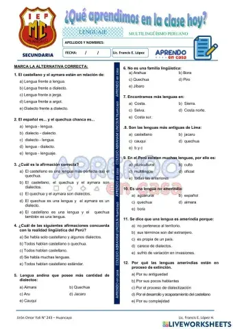 Prac. multilinguismo peruano