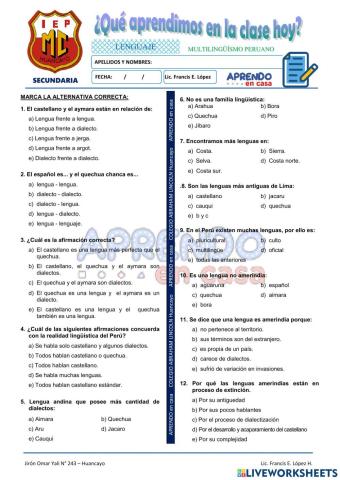 Prac. multilinguismo peruano