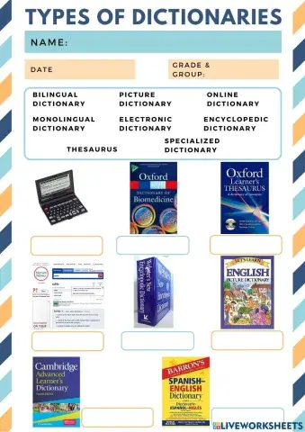 Types of dictionaries