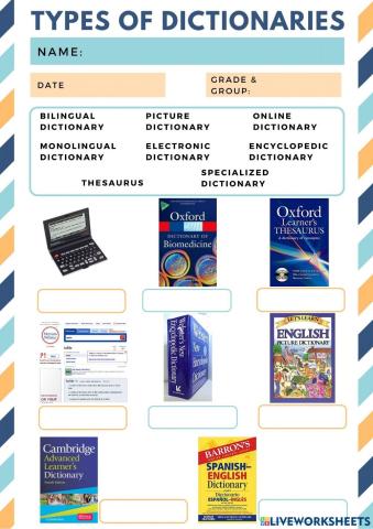 Types of dictionaries