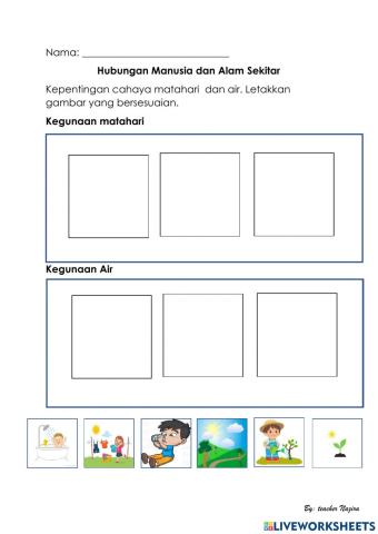 Kemanusiaan Prasekolah- Manusia dan alam sekitar